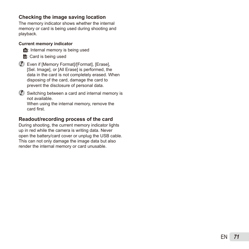 71 en | Olympus SZ17 User Manual | Page 71 / 86