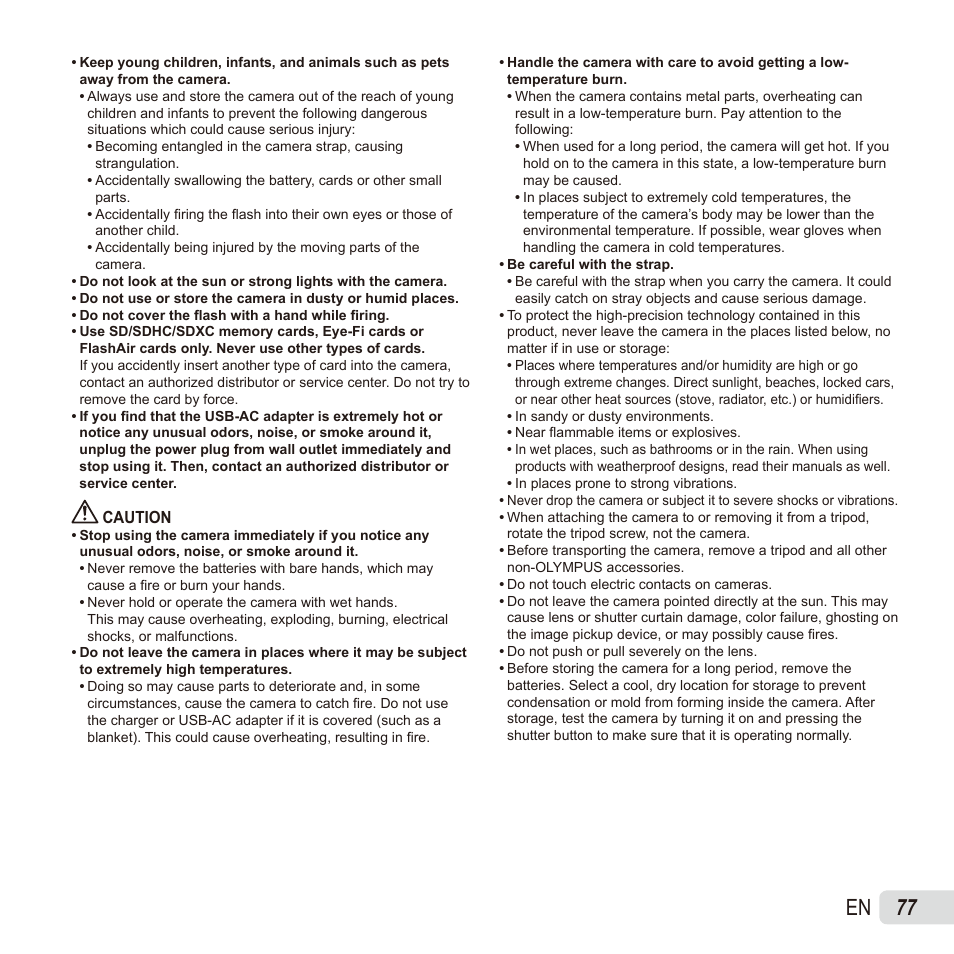 77 en | Olympus SZ17 User Manual | Page 77 / 86