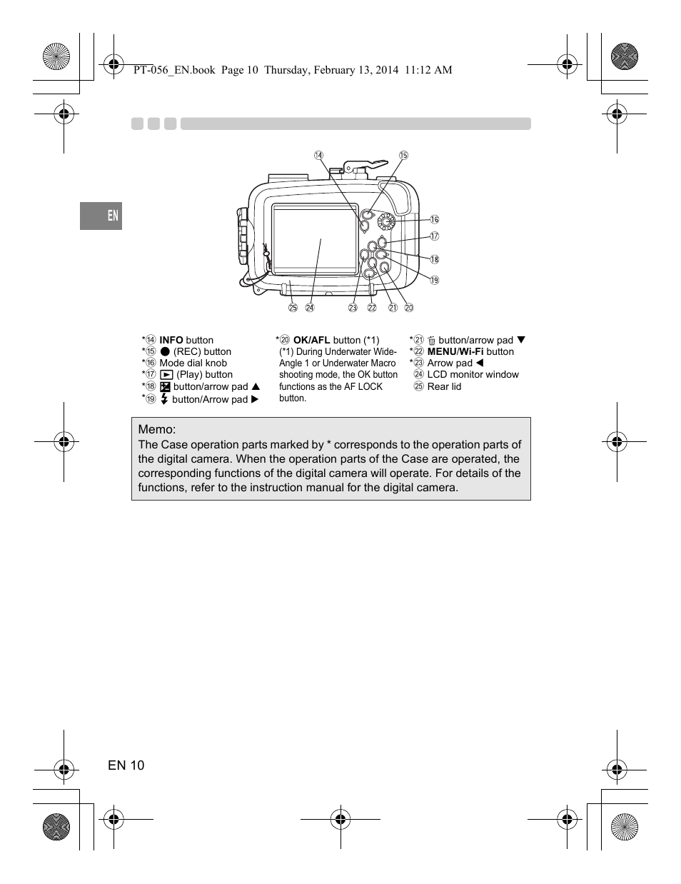 En 10 | Olympus PT056 User Manual | Page 10 / 30