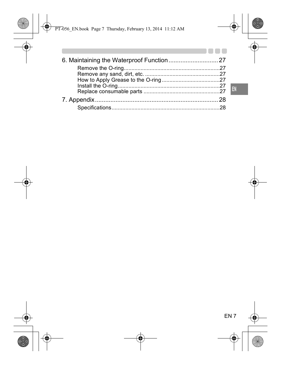 Olympus PT056 User Manual | Page 7 / 30