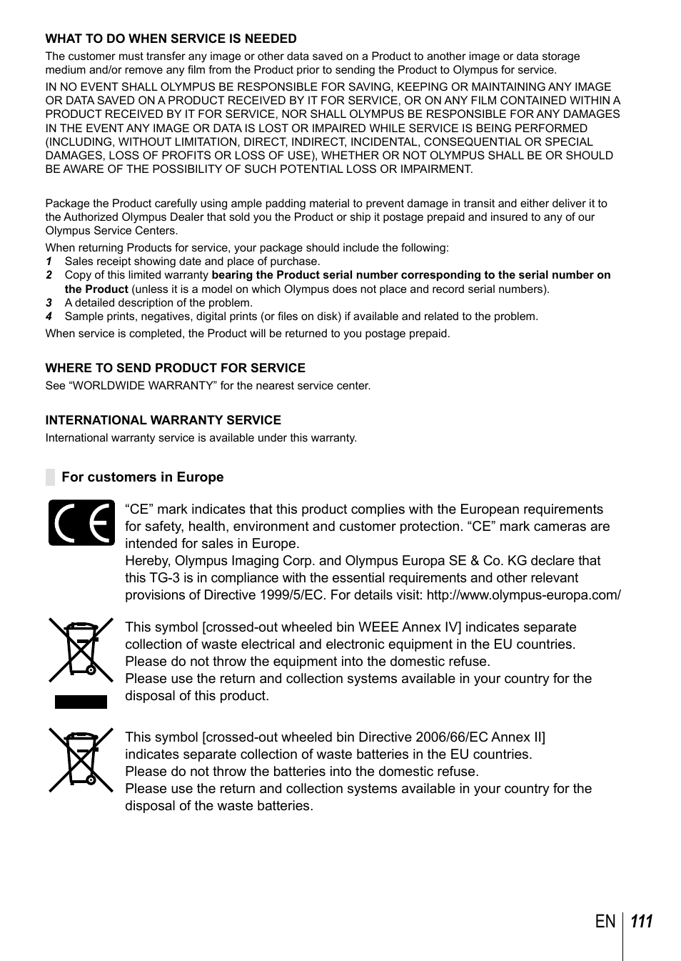 111 en | Olympus TG3 User Manual | Page 111 / 118