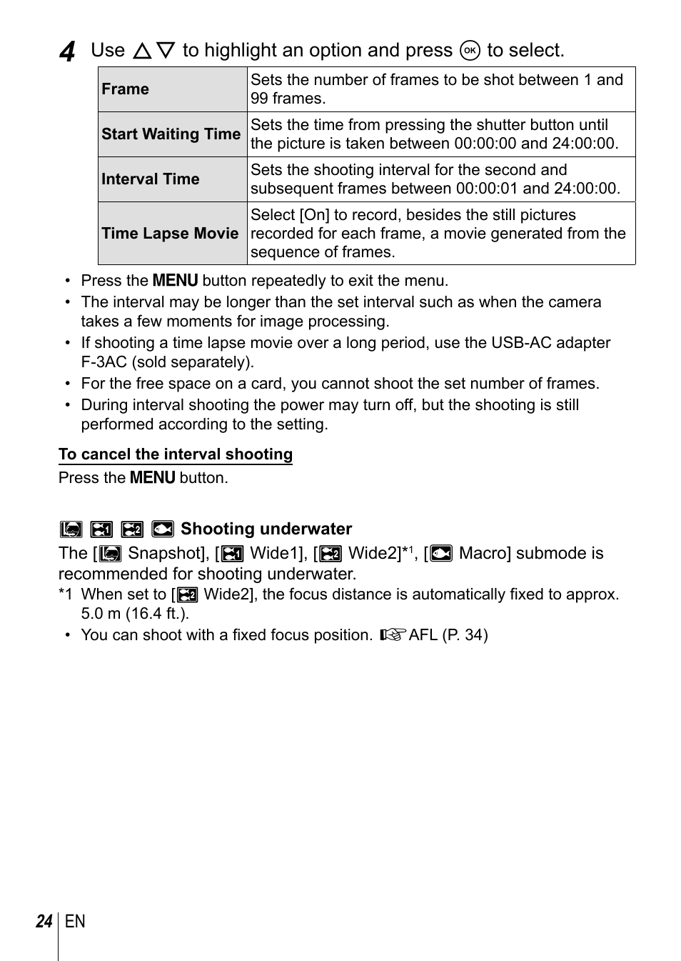 Olympus TG3 User Manual | Page 24 / 118