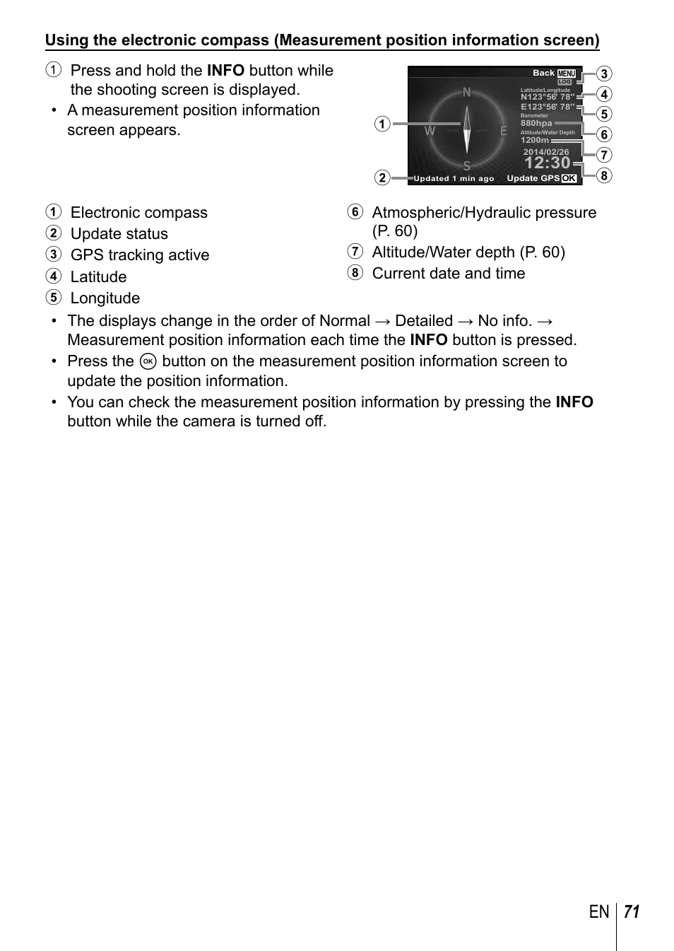71 en | Olympus TG3 User Manual | Page 71 / 118
