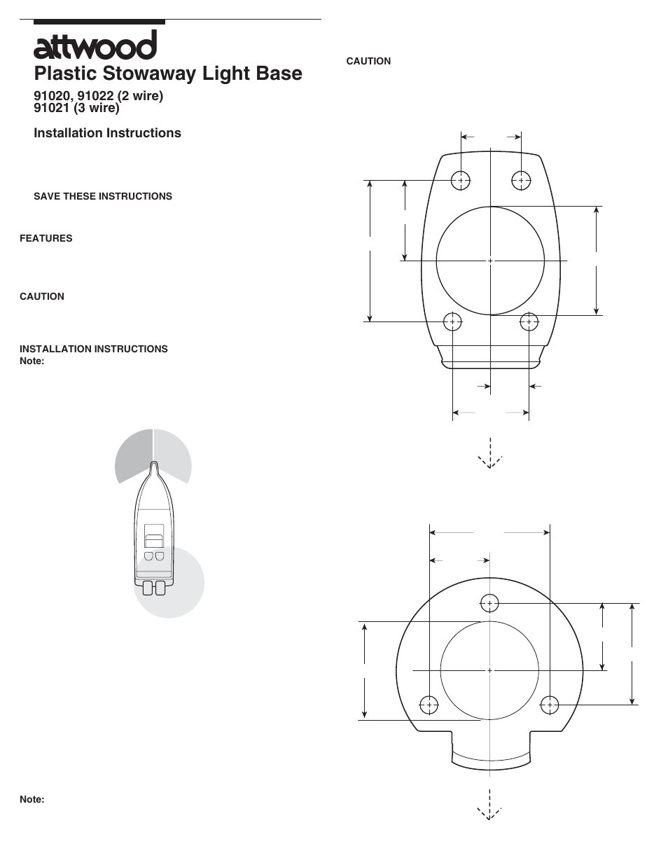 Attwood 91020 User Manual | 2 pages