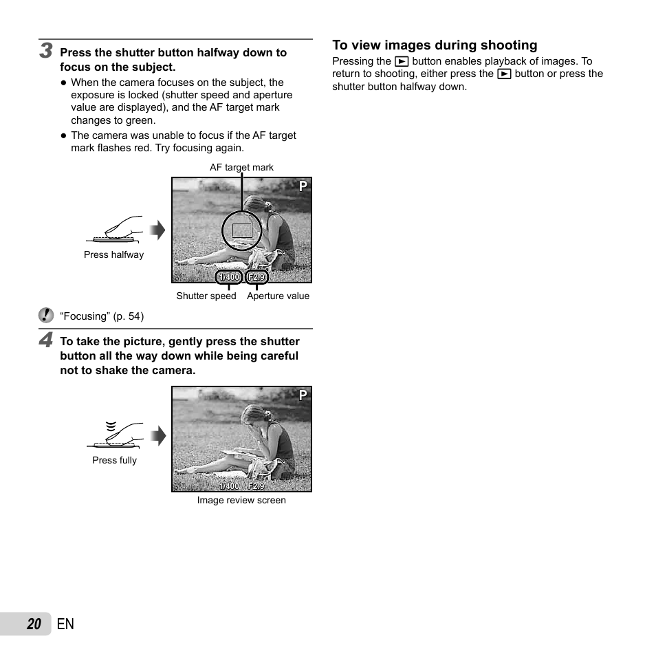 20 en | Olympus VG-150 User Manual | Page 20 / 74