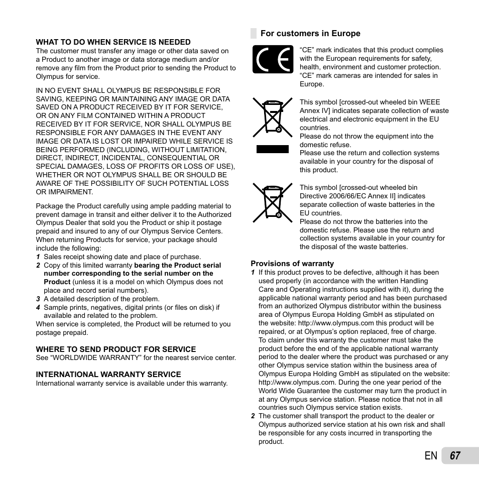 67 en | Olympus VG-150 User Manual | Page 67 / 74