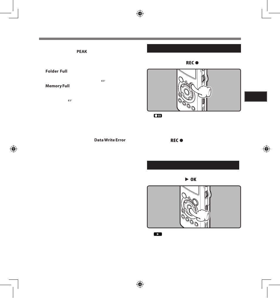 Recording | Olympus LS-5 User Manual | Page 25 / 88