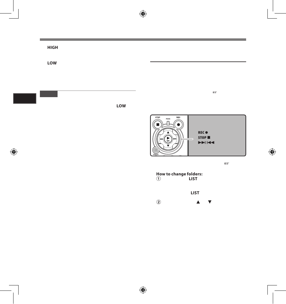Adjusting the voice sync level for recording, Recording | Olympus LS-5 User Manual | Page 28 / 88