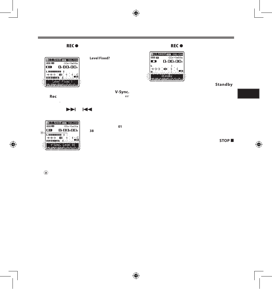 Recording | Olympus LS-5 User Manual | Page 29 / 88