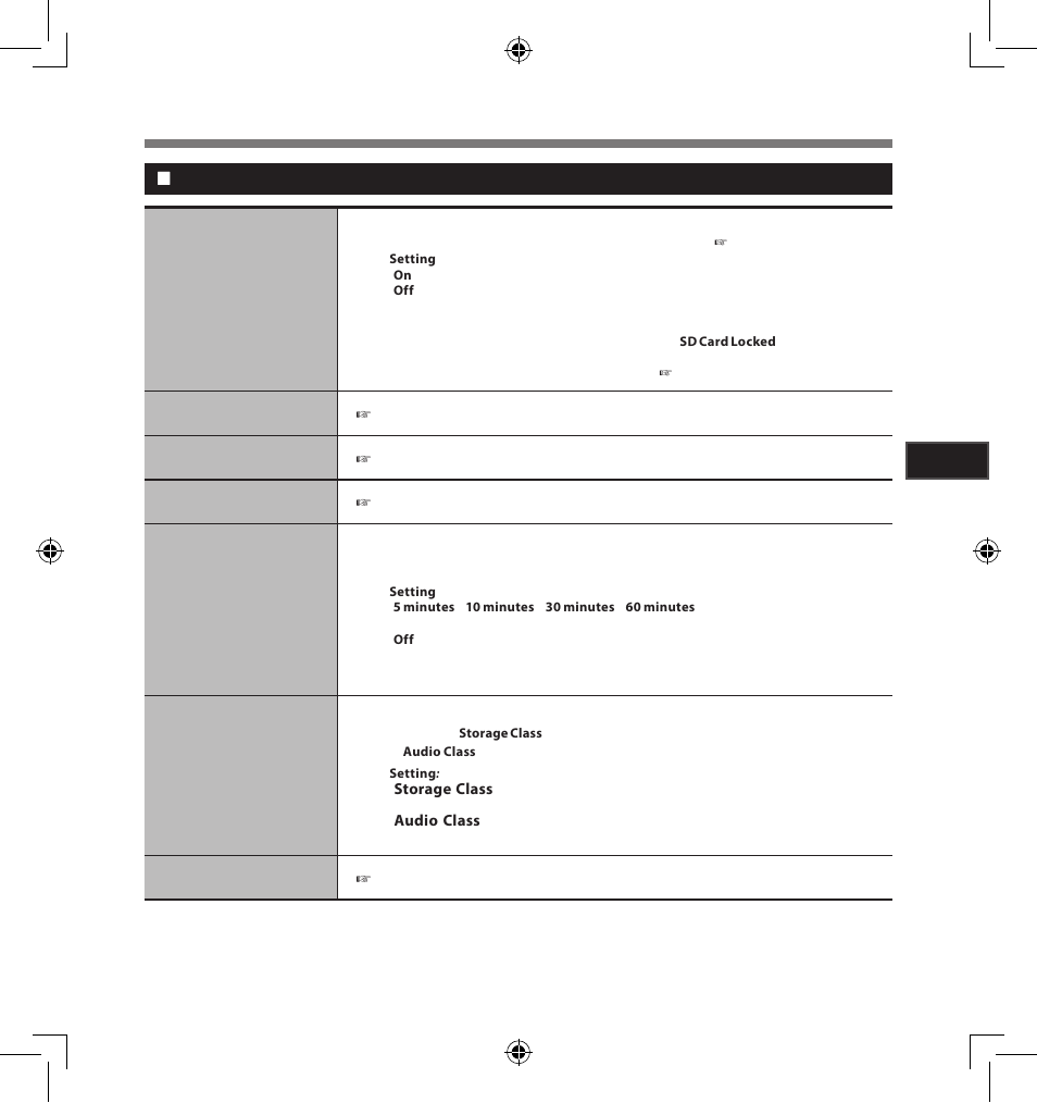 Menu setting method, Lock, Replace | File move, File divide, Autopoweroff, Usb settings, Time & date | Olympus LS-5 User Manual | Page 47 / 88