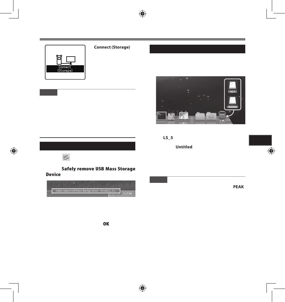 Disconnecting from your pc | Olympus LS-5 User Manual | Page 63 / 88