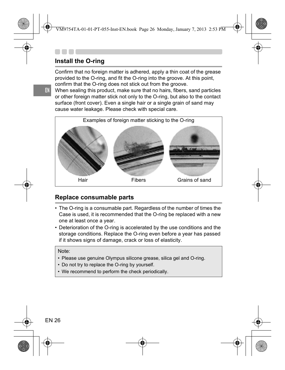 Olympus PT055 User Manual | Page 26 / 29