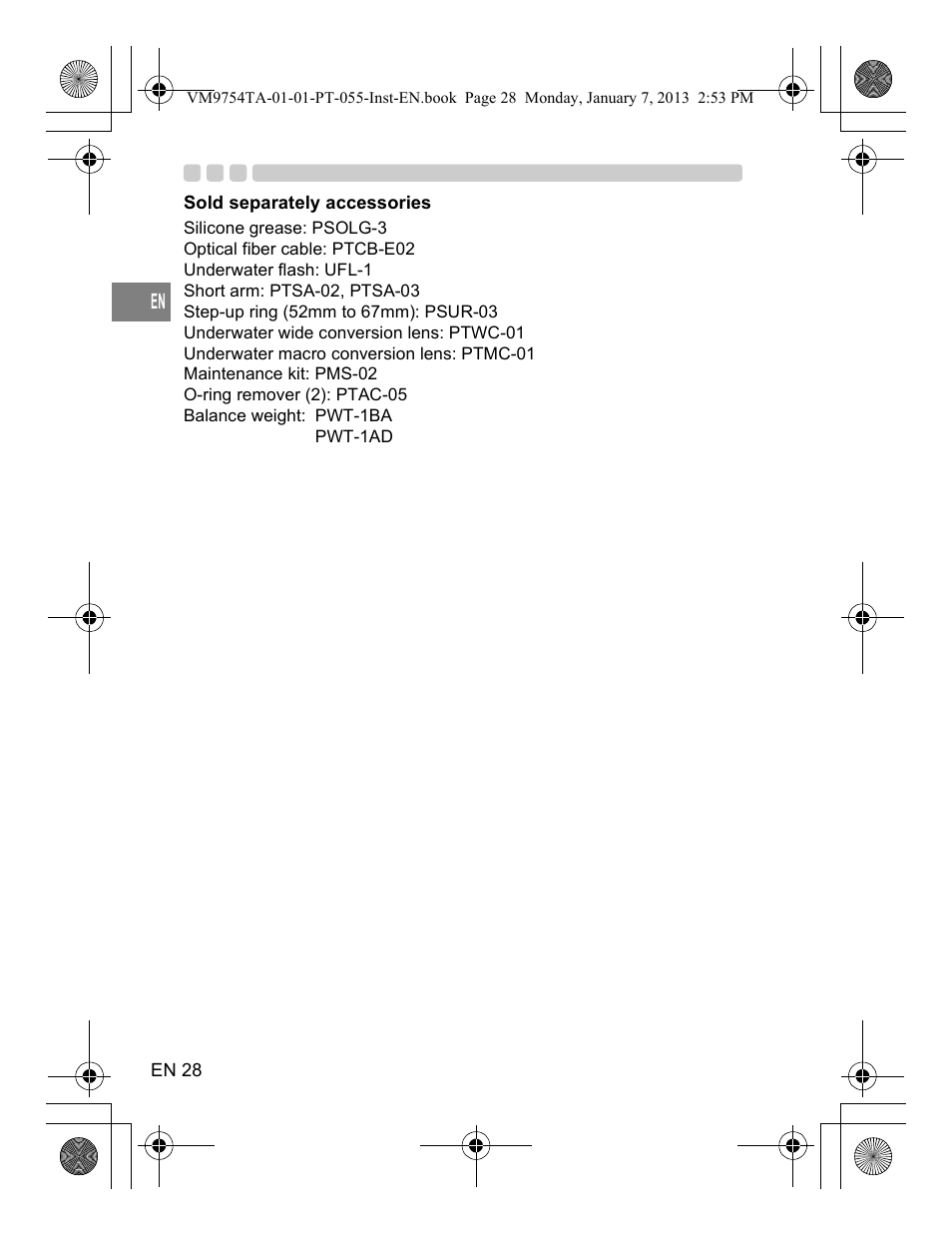 Olympus PT055 User Manual | Page 28 / 29