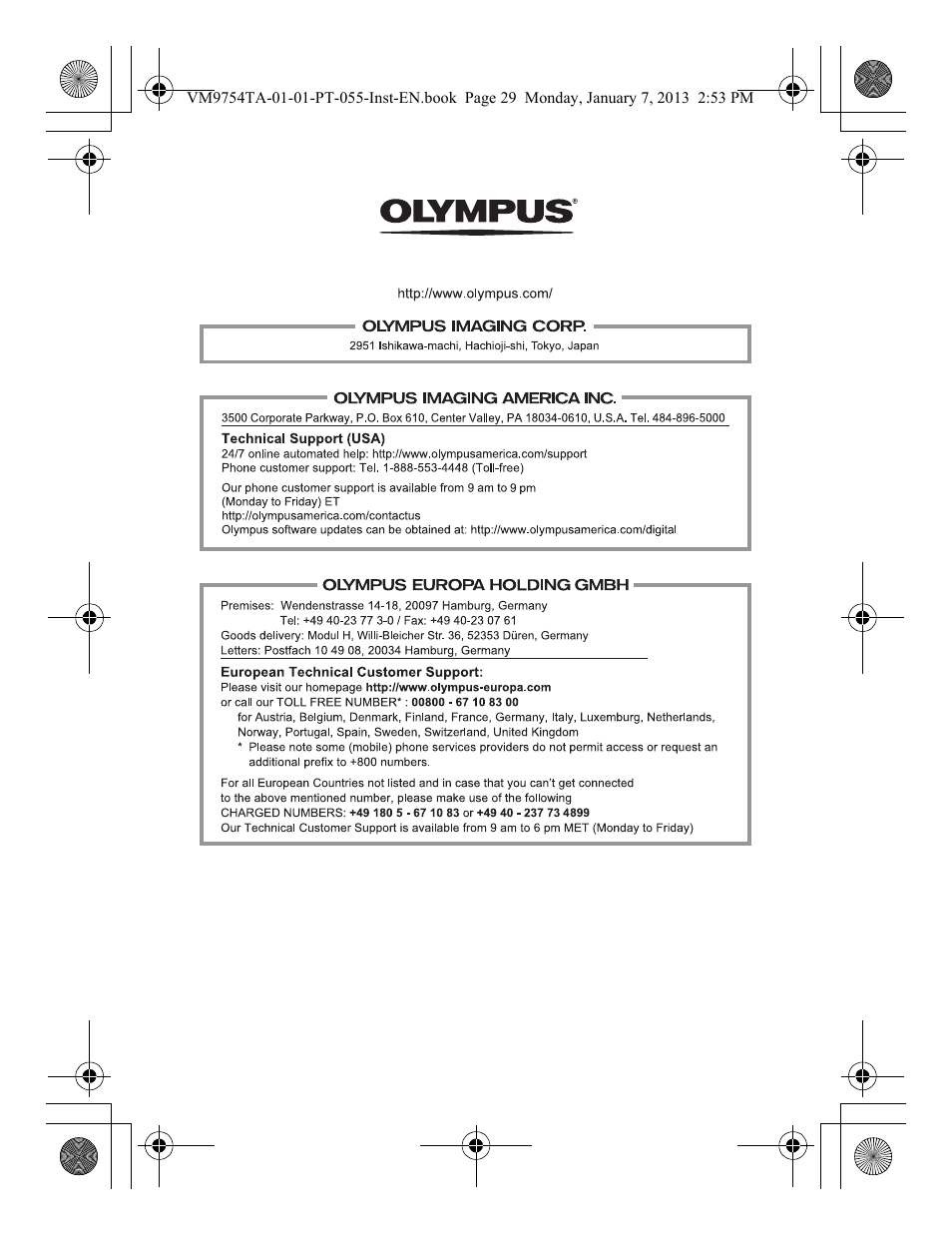 Olympus PT055 User Manual | Page 29 / 29