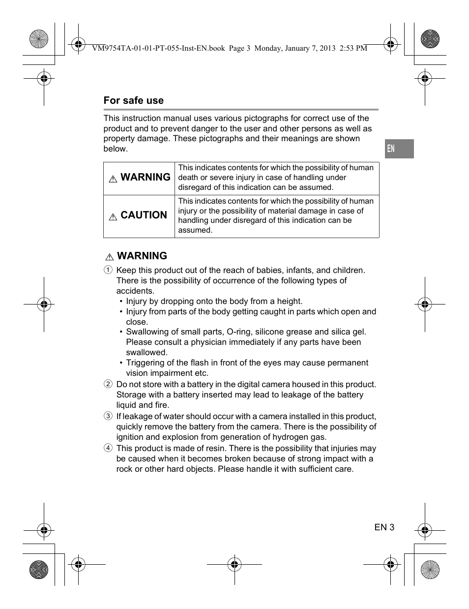 Olympus PT055 User Manual | Page 3 / 29