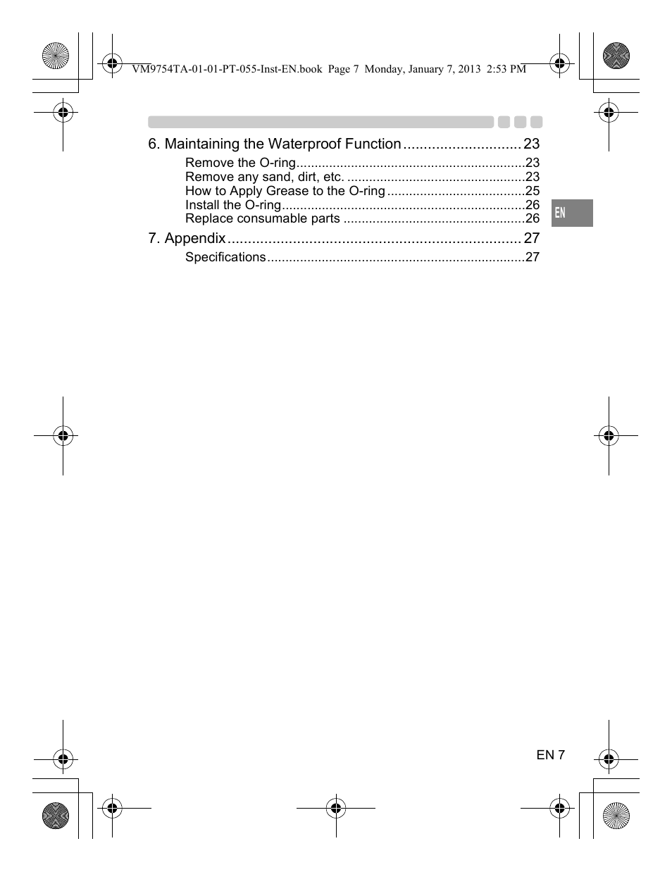 Olympus PT055 User Manual | Page 7 / 29