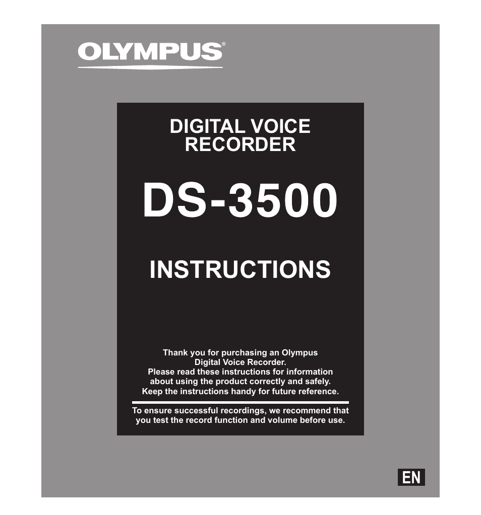 Olympus DS-3500 User Manual | 56 pages