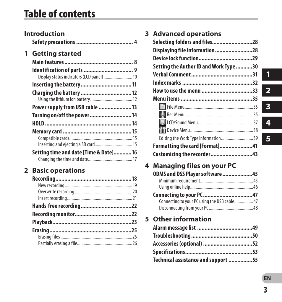 Olympus DS-3500 User Manual | Page 3 / 56