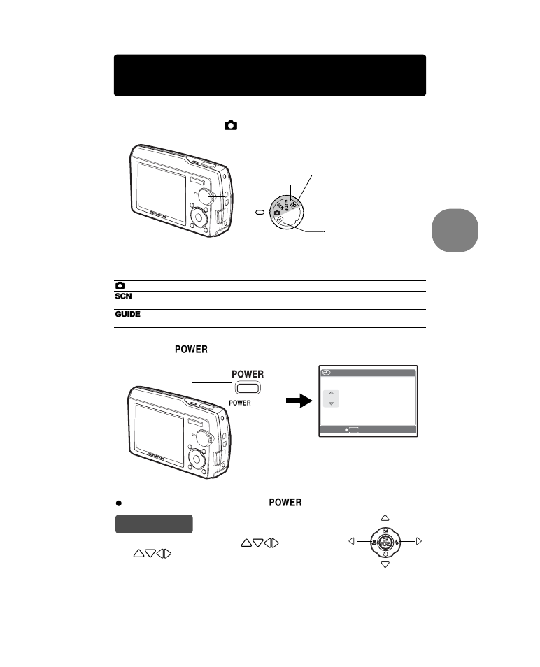 Turn the camera on, Hint | Olympus µ 1000 User Manual | Page 5 / 80
