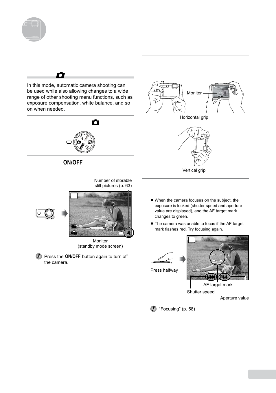 Shooting, viewing, and erasing, 1 en | Olympus µ TOUGH-6000 User Manual | Page 15 / 78