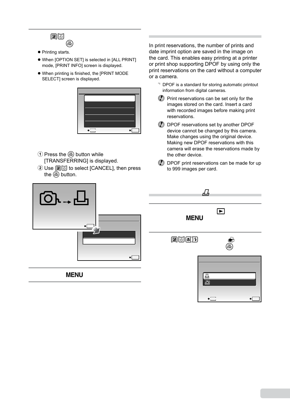 Print reservations (dpof), Single-frame print reservations, 1 en | Print reservations (dpof | Olympus µ TOUGH-6000 User Manual | Page 51 / 78
