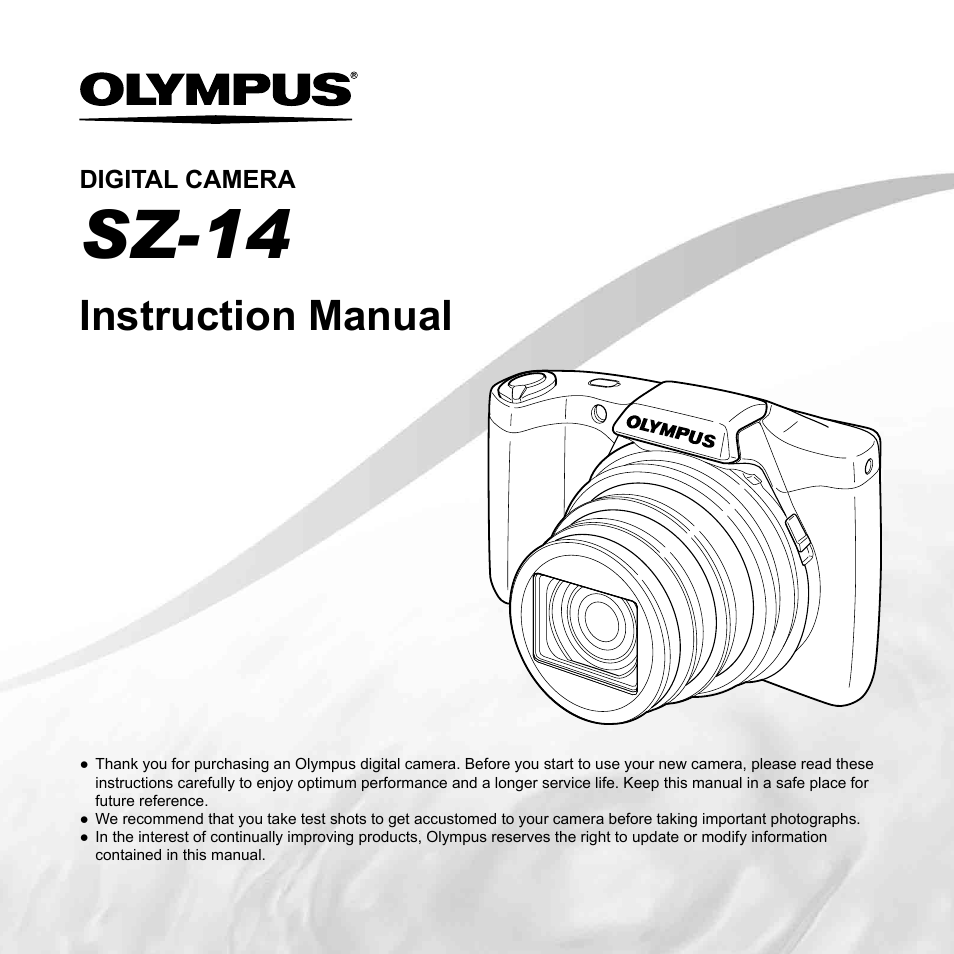 Olympus SZ-14 User Manual | 80 pages