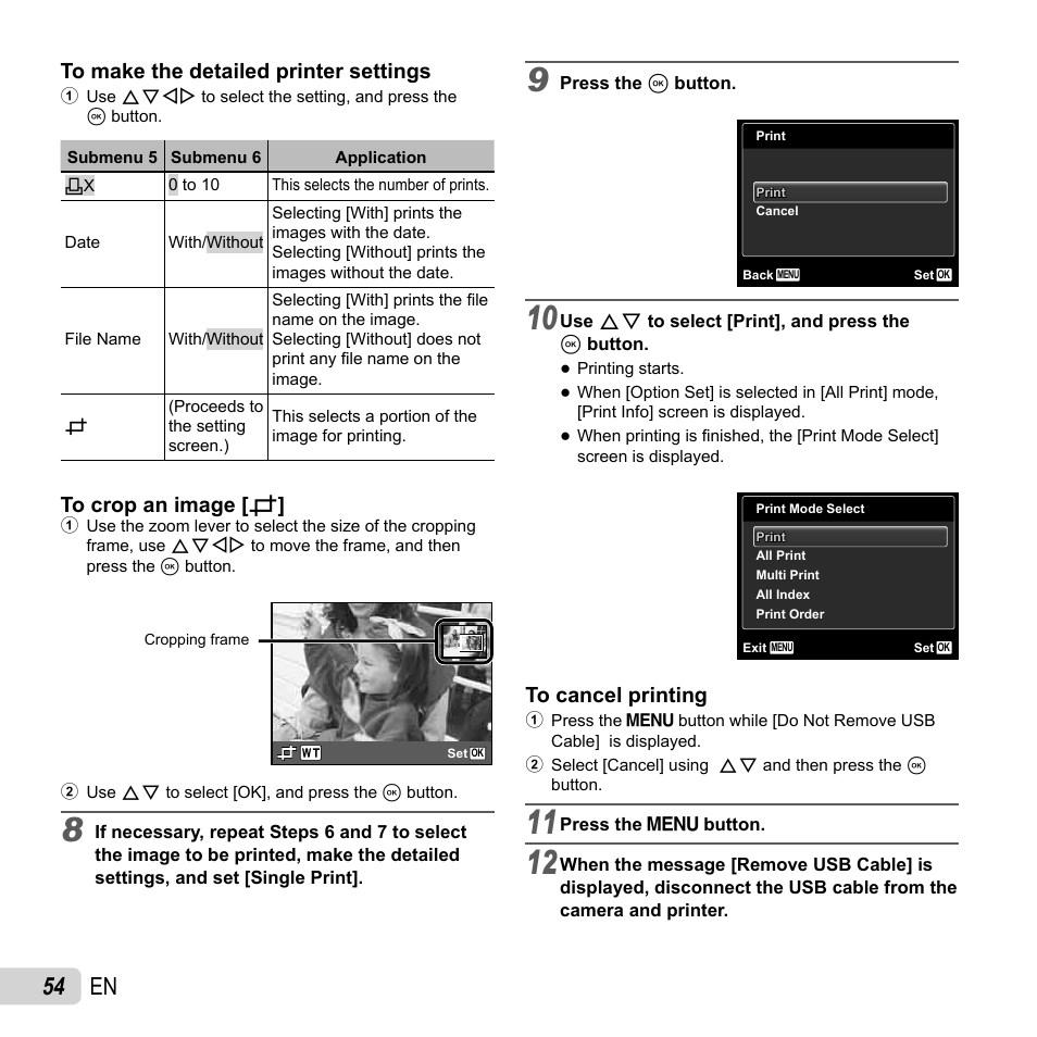 54 en | Olympus SZ-14 User Manual | Page 54 / 80