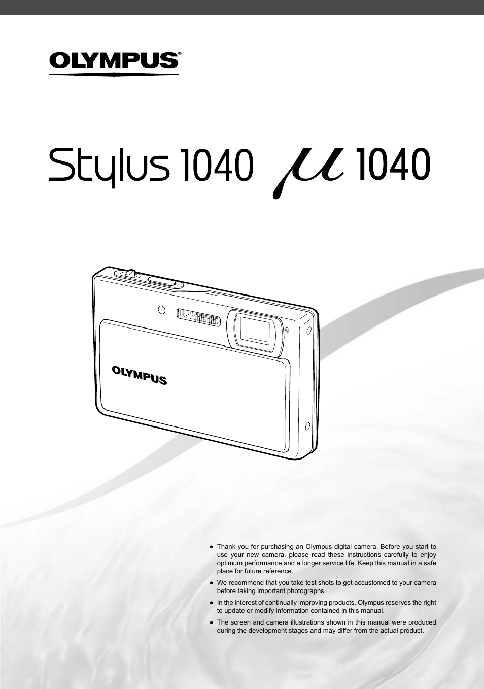 Olympus µ 1040 User Manual | 63 pages