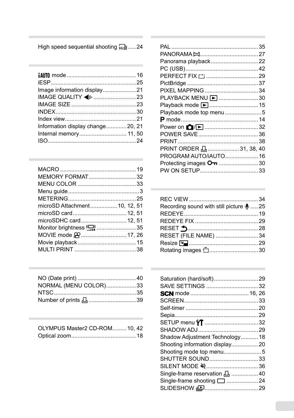 Olympus µ 1040 User Manual | Page 61 / 63