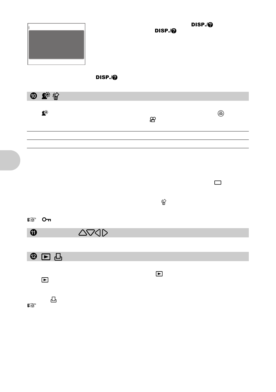 Arrow pad, Viewing pictures/printing pictures, Bu tt on ope ra ti ons | 0f / s button, A arrow pad ( 124 3 ) b q / p button | Olympus SP-560 UZ User Manual | Page 18 / 96