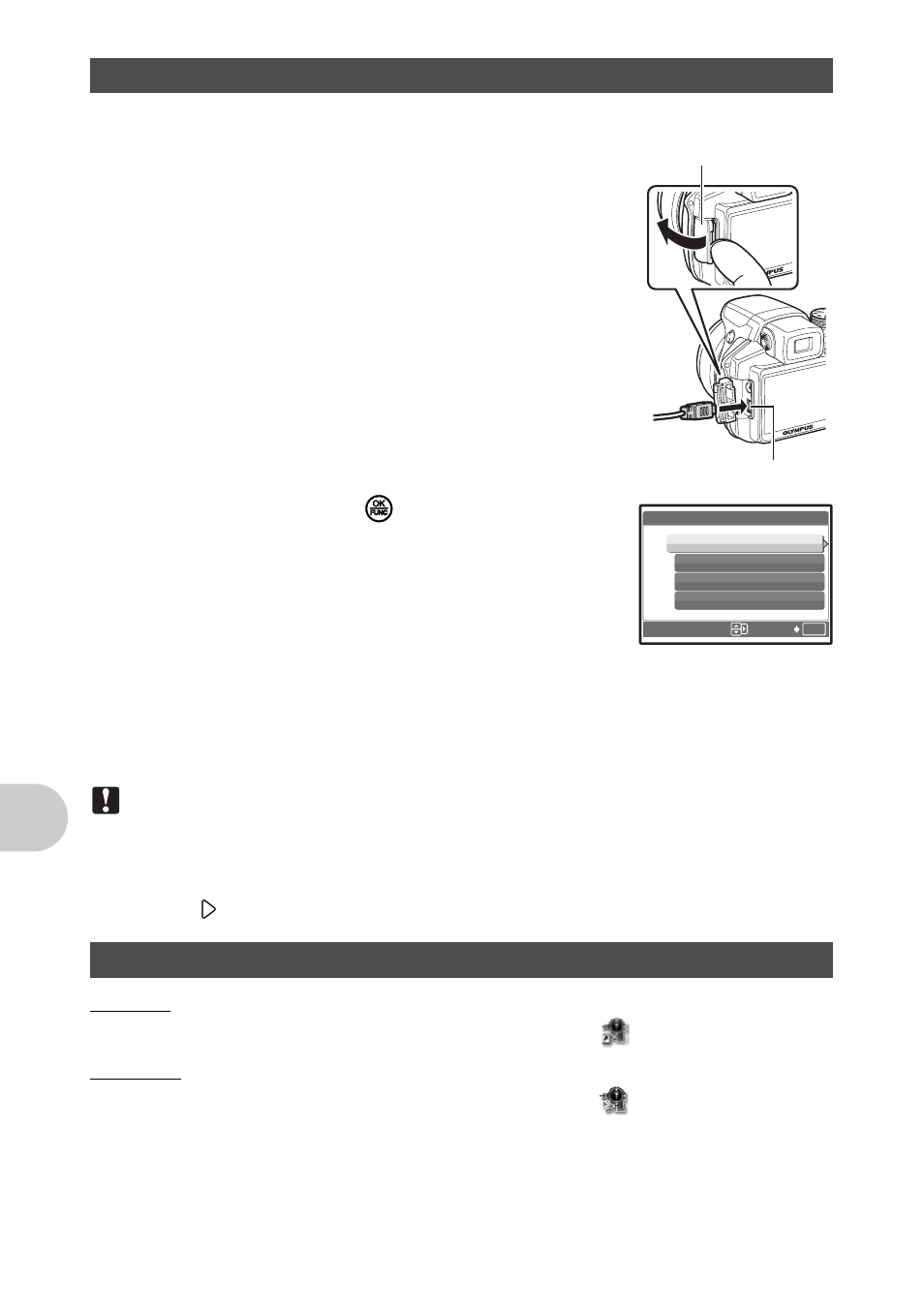 Connecting the camera to a computer, Start up the olympus master software, Gp.58 | Olympus SP-560 UZ User Manual | Page 58 / 96