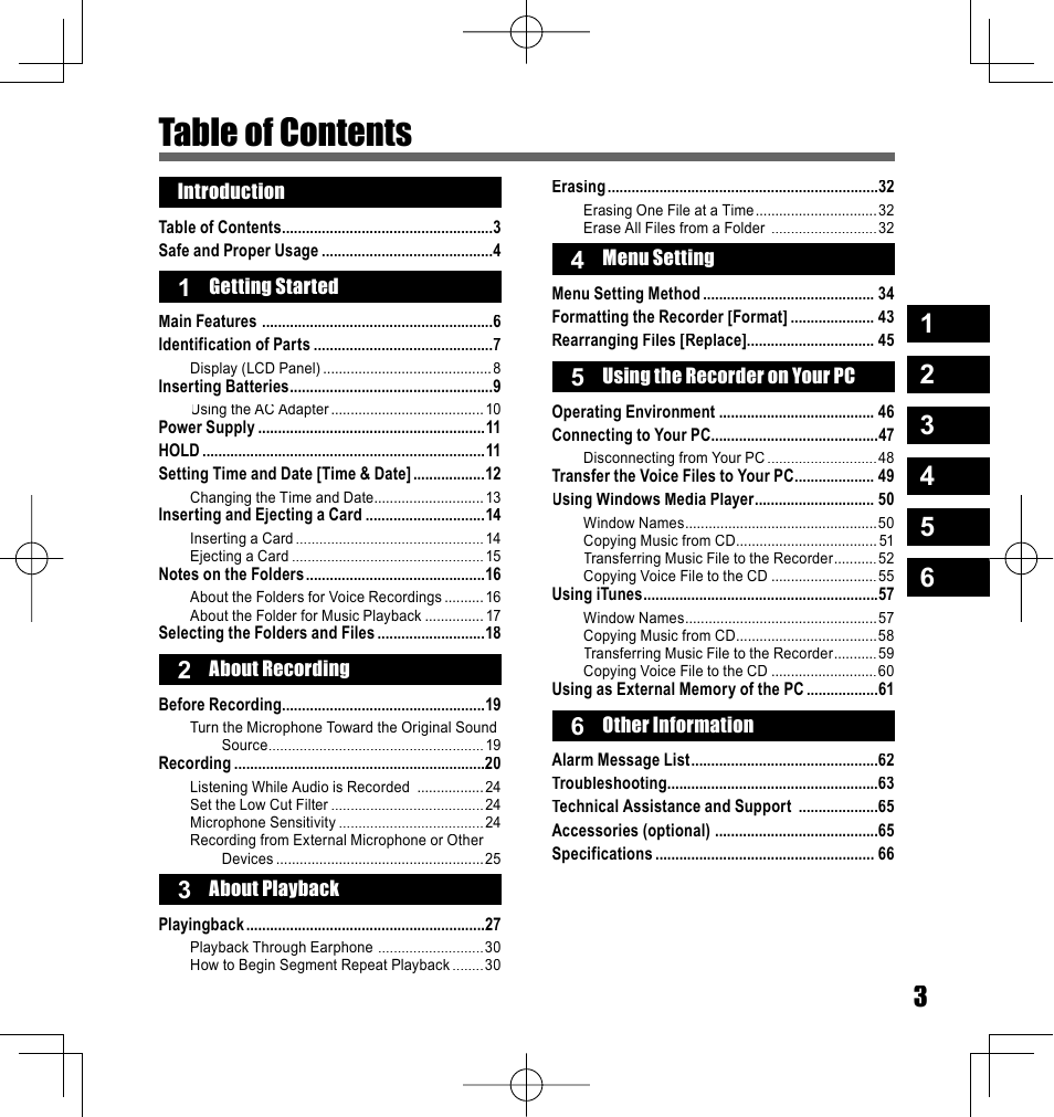 Olympus LS-10 User Manual | Page 3 / 70