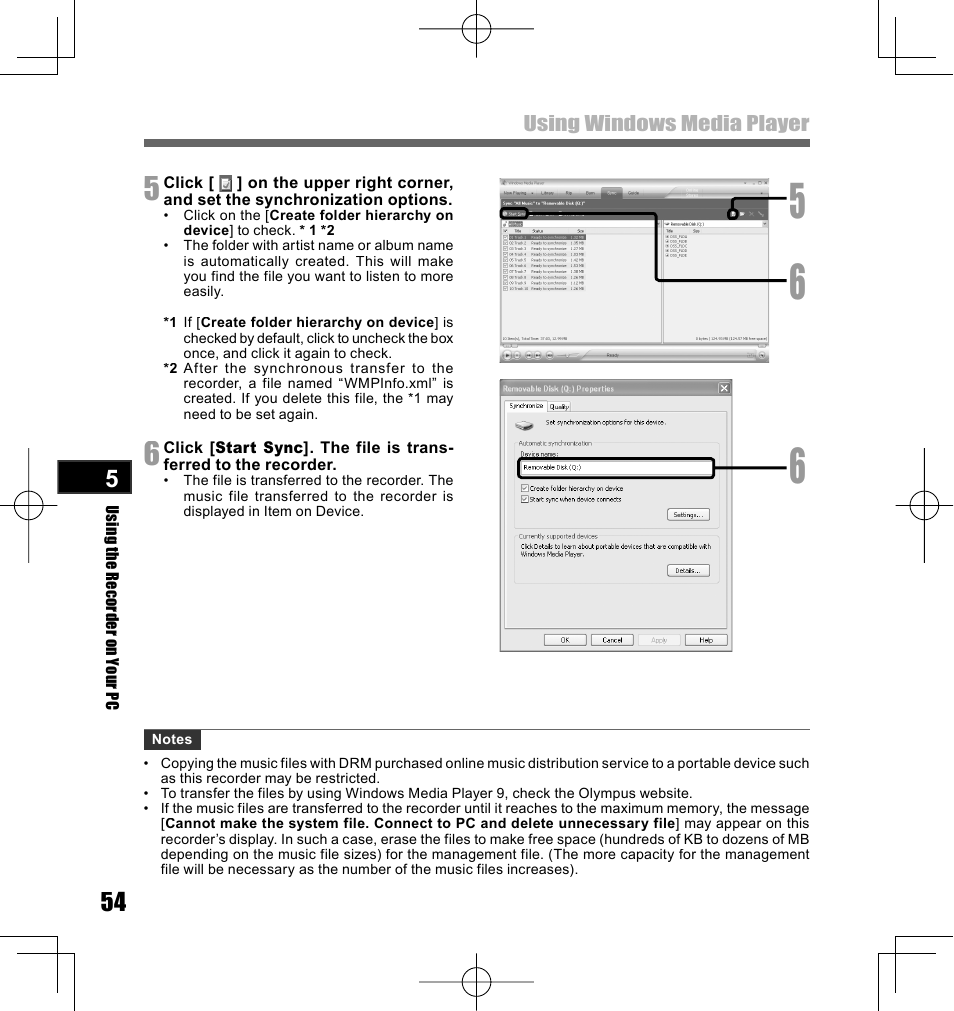 Olympus LS-10 User Manual | Page 54 / 70