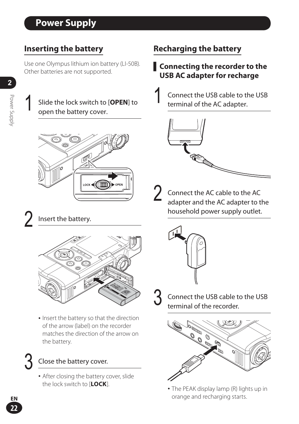 Olympus LS-100 User Manual | Page 22 / 137