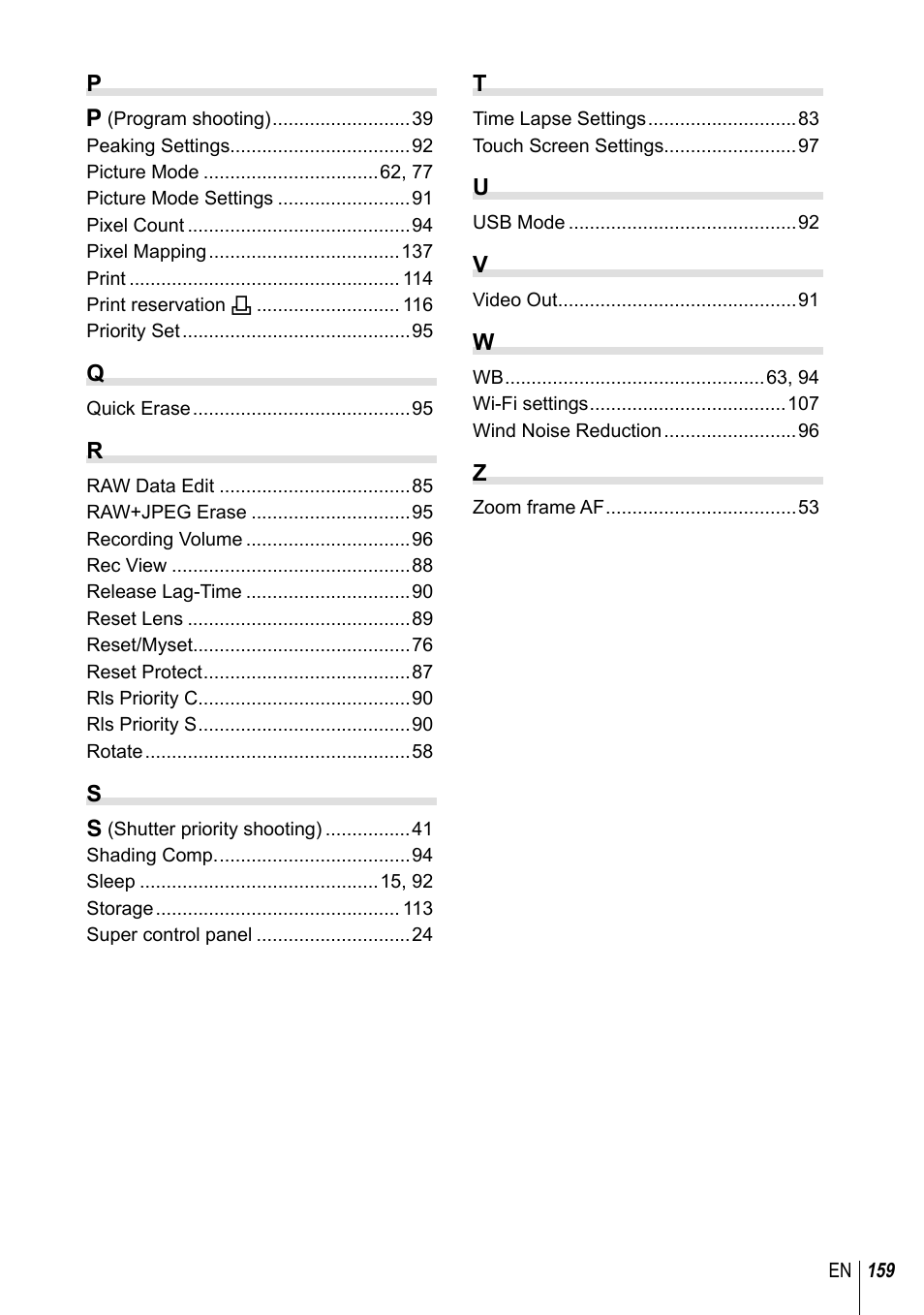 Olympus EM10 User Manual | Page 159 / 161