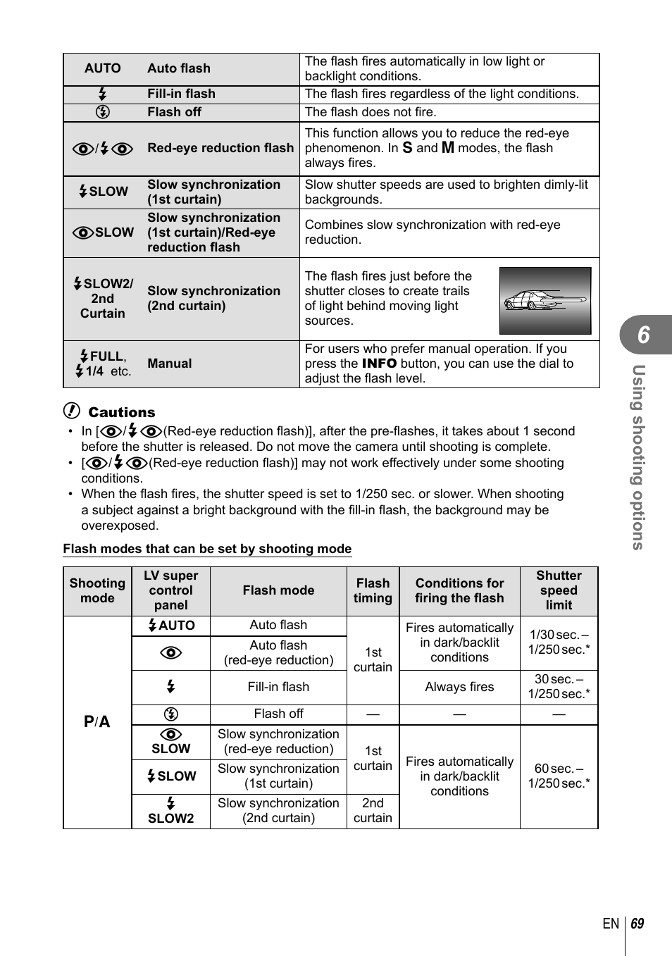 Using shooting options | Olympus EM10 User Manual | Page 69 / 161