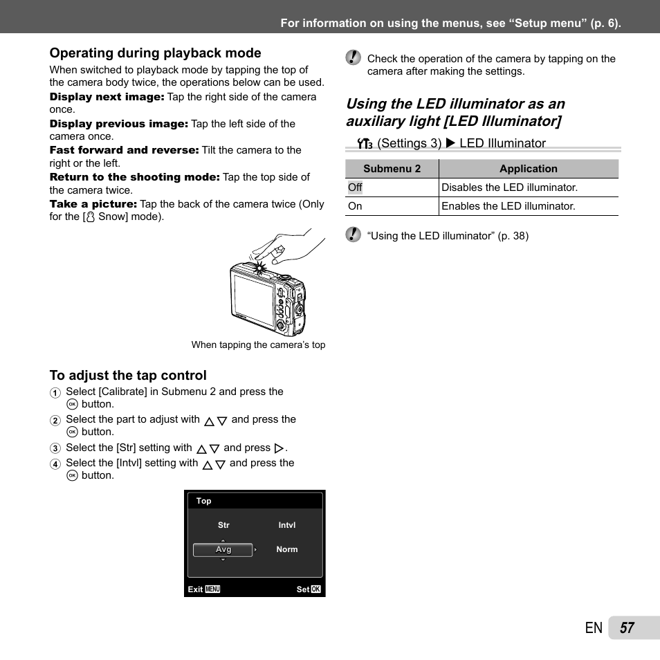 57 en, Operating during playback mode | Olympus TG810 User Manual | Page 57 / 92