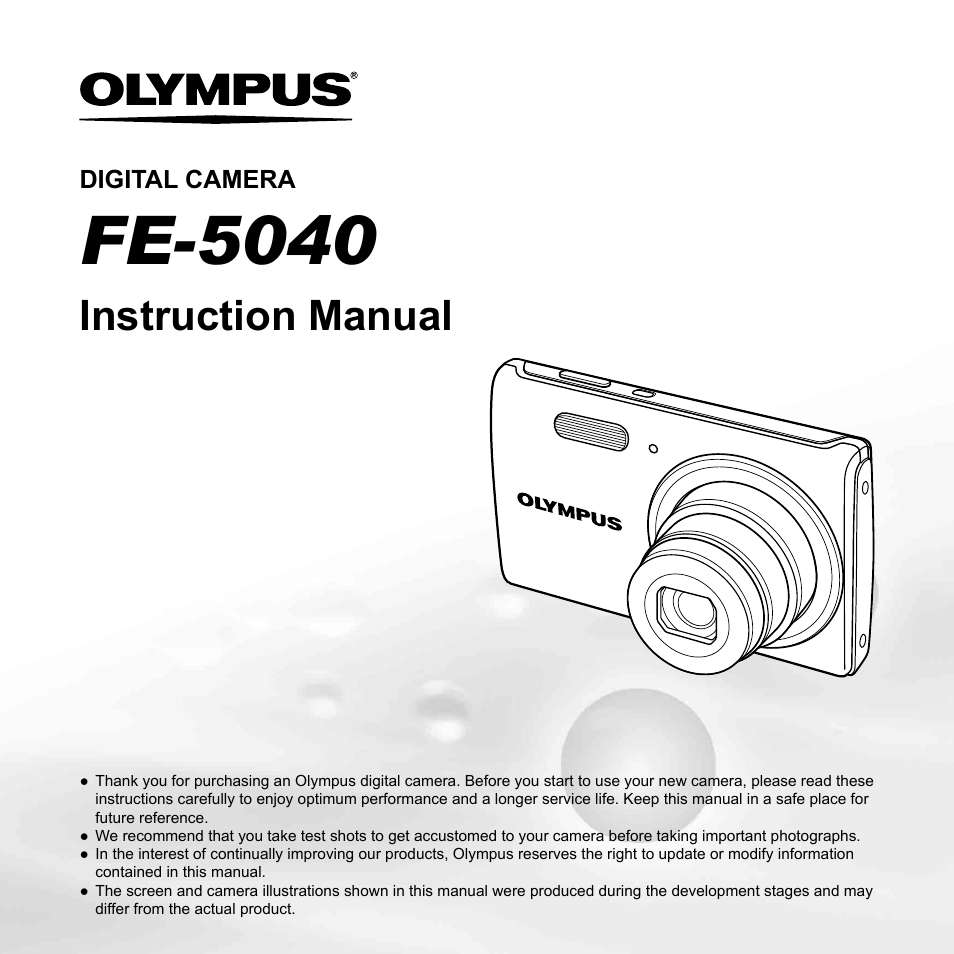 Olympus FE-5040 User Manual | 76 pages