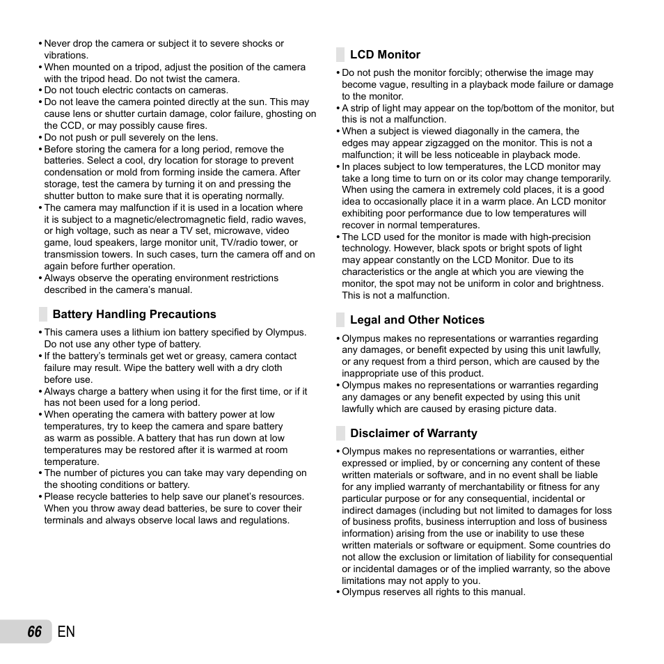 66 en | Olympus FE-5040 User Manual | Page 66 / 76