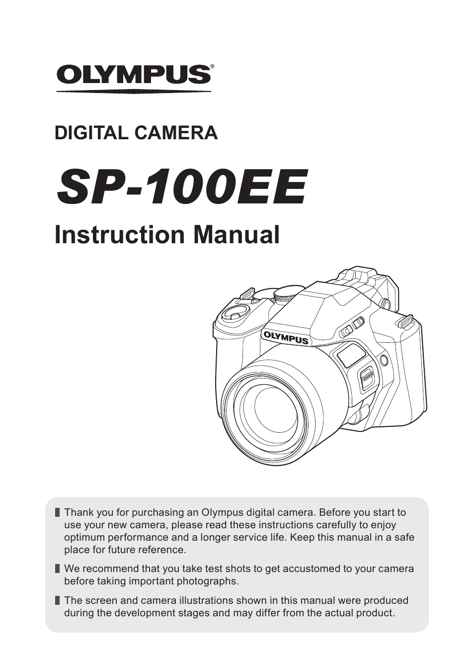 Olympus SP100EE User Manual | 109 pages