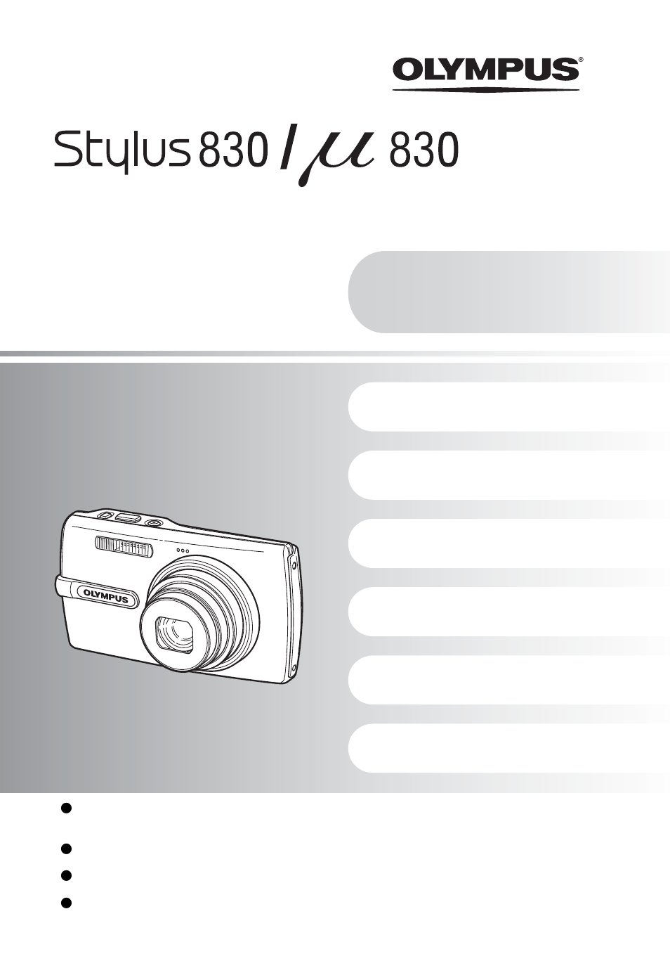 Olympus µ 830 User Manual | 80 pages