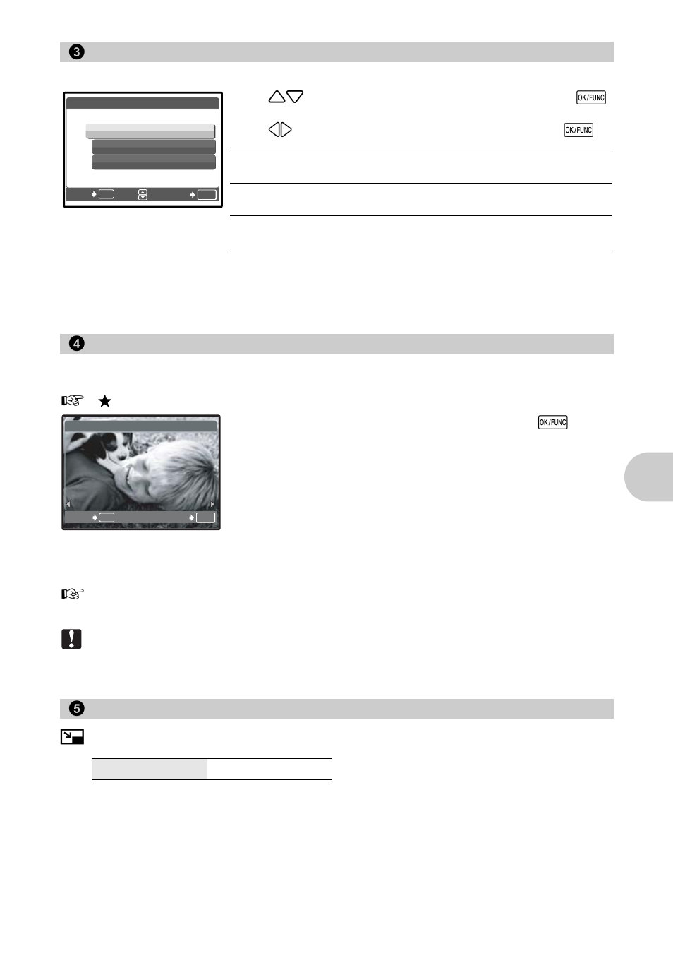 Editing images, Adding favorite images, Edit | Changing the size of pictures, Me nu opera tions | Olympus µ 830 User Manual | Page 29 / 80