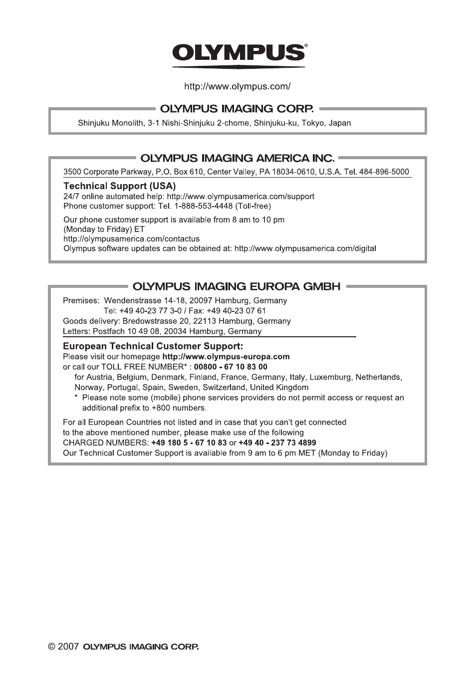 Olympus µ 830 User Manual | Page 80 / 80