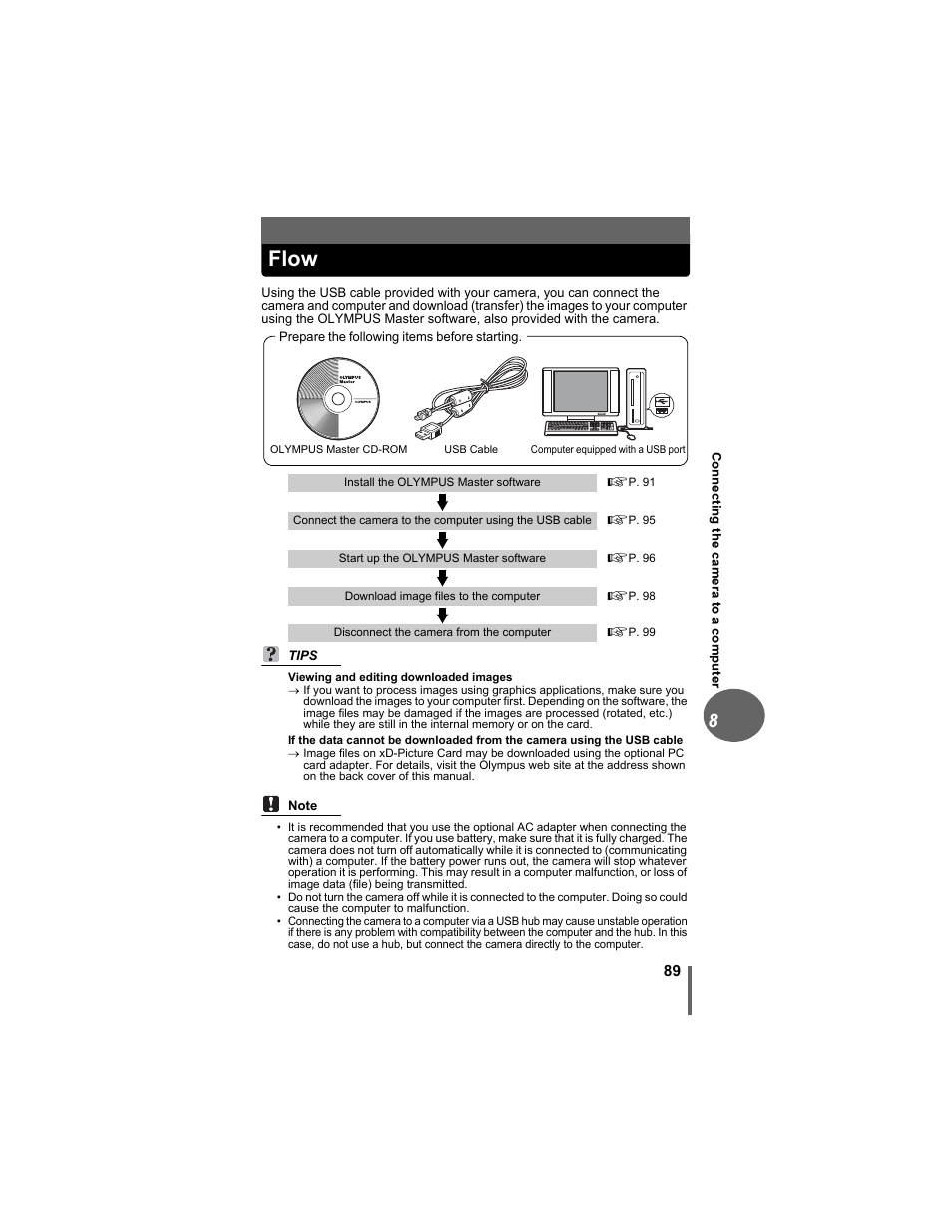 Flow | Olympus FE-5500 User Manual | Page 89 / 134