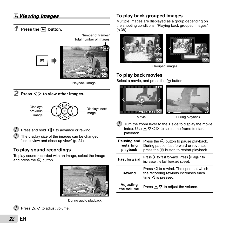 22 en, Viewing images | Olympus SH-25MR User Manual | Page 22 / 91