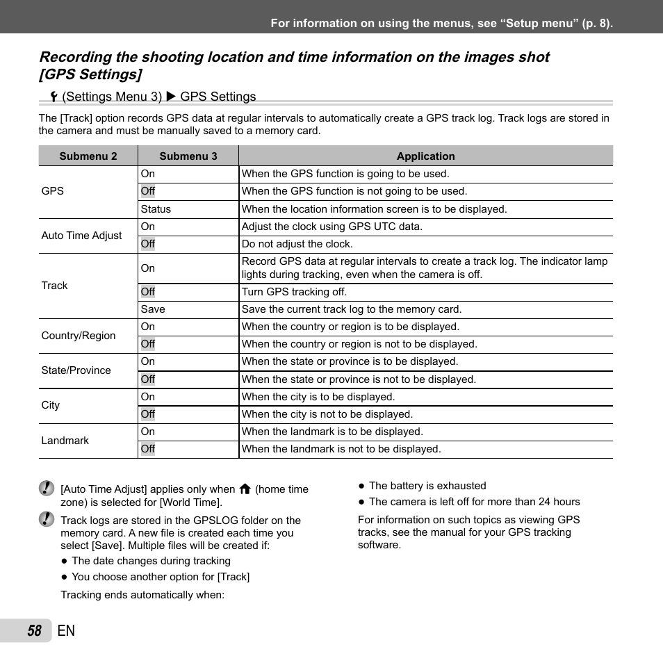 58 en | Olympus SH-25MR User Manual | Page 58 / 91