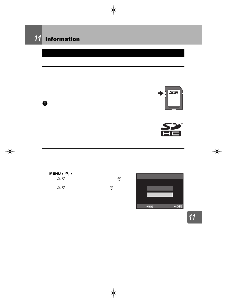 Information, Card basics | Olympus E-P2 User Manual | Page 127 / 163