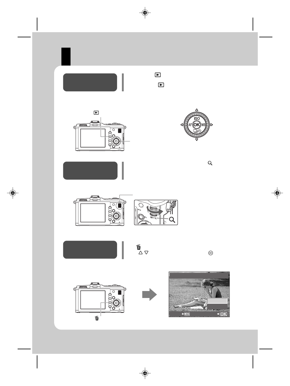 Playback/erasing | Olympus E-P2 User Manual | Page 14 / 163