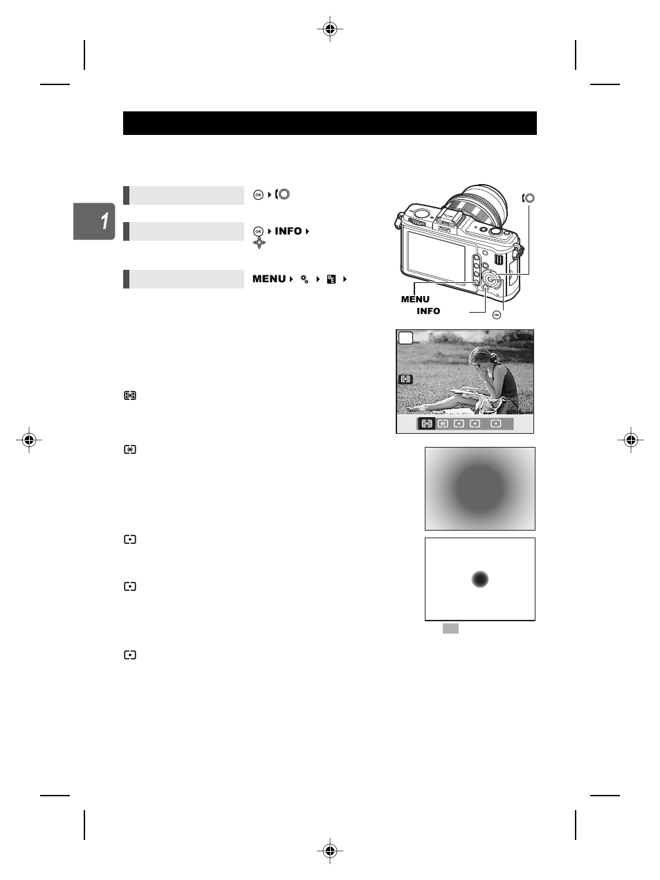 Changing the metering mode | Olympus E-P2 User Manual | Page 42 / 163