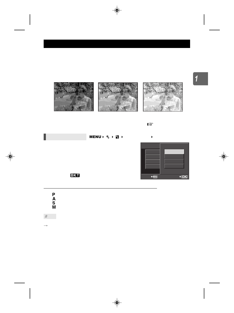 Ae bracketing | Olympus E-P2 User Manual | Page 45 / 163
